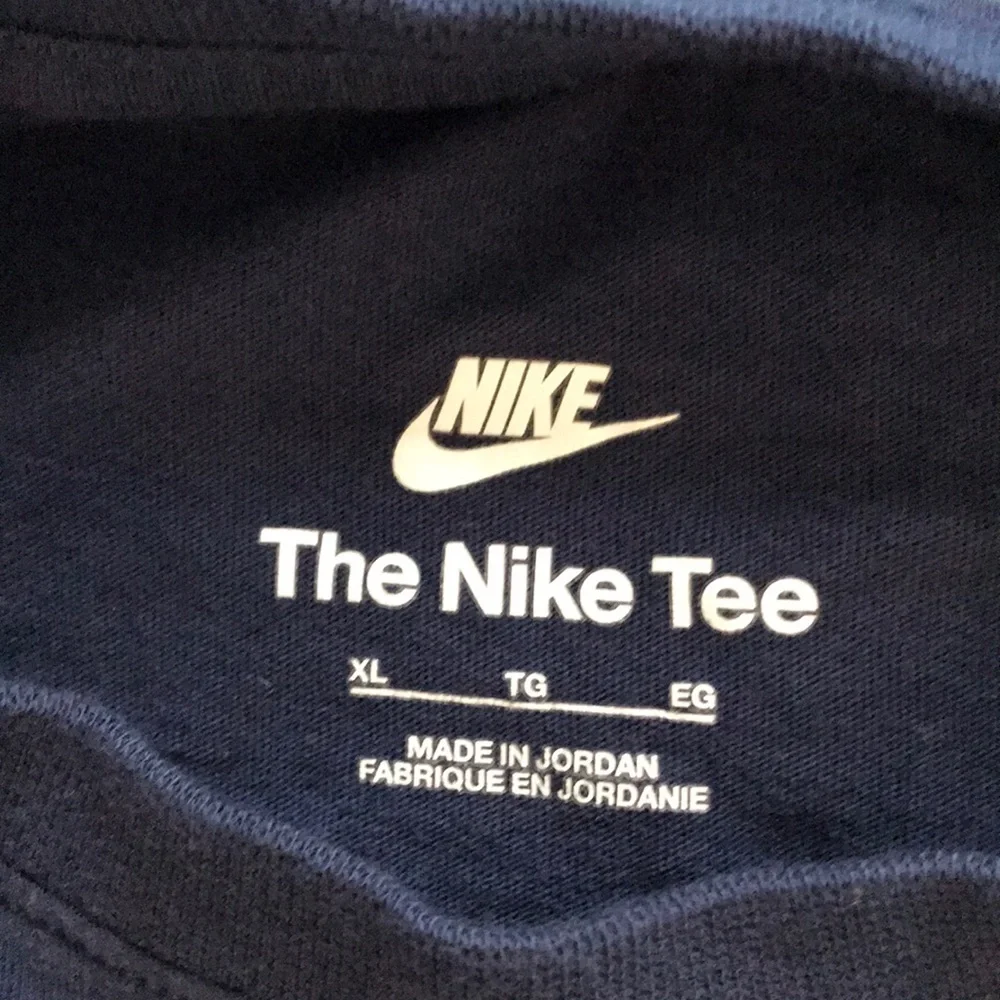 Nike Navy Blue Kids Tee‎ with Yellow Logo
